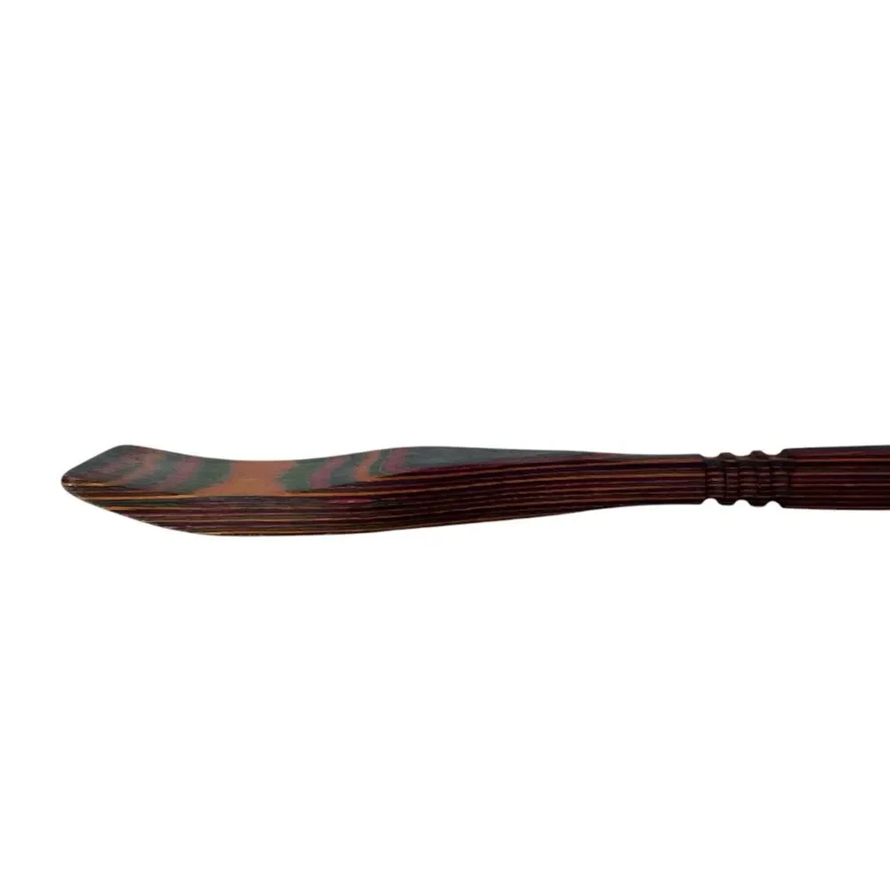 Handcrafted Wooden Serving Spatula Colorful Single Utensil Salad Server